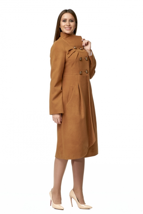 Женское пальто из текстиля с воротником 8008756