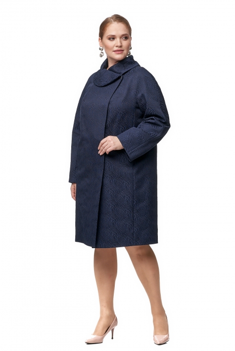 Женское пальто из текстиля с воротником 8012240
