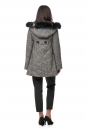 Женское пальто из текстиля с капюшоном, отделка песец 8012828-3