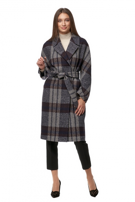 Женское пальто из текстиля с воротником 8013505