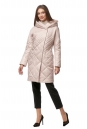 Женское пальто из текстиля с капюшоном 8013605