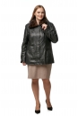 Женская кожаная куртка из натуральной кожи с воротником, отделка норка 8014730