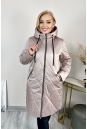 Женское пальто из текстиля с капюшоном 8024040